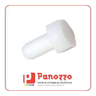Vite in plastica a testa esagonale M10X70mm - Colore Naturale - Prezzo per multipli di 25 pz.-Leggi tutto