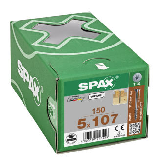 SPAX Tellerkopf Ohne Linse T-Star Plus T20 Gewindelänge 46mm WIROX 5x107mm (150)-Beschreibung lesen