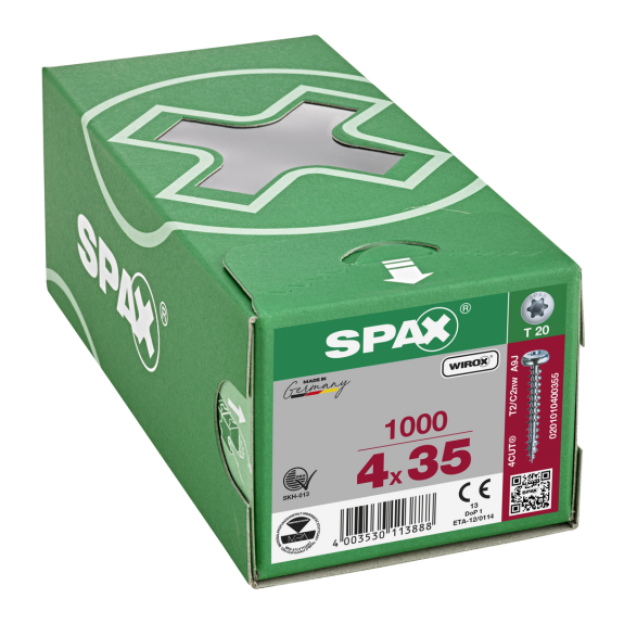 SPAX Pan-Head 4,0x 35 T-STAR+ Wirox HP SPAX Pan-Head 4,0x 35 T-STAR+ Wirox HP-Beschreibung lesen