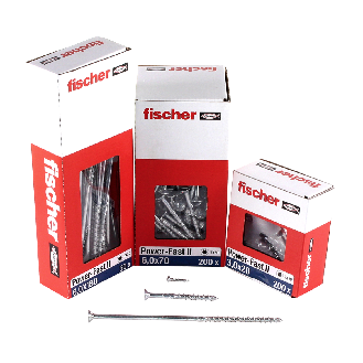 Fischer Power-Fast II FPF II Spanplattenschraube 6,0x140 mm 100 Stück ( 670462 ) Senkkopf mit Torx Teilgewinde galvanisch verzinkt, blau passiviert-Beschreibung lesen