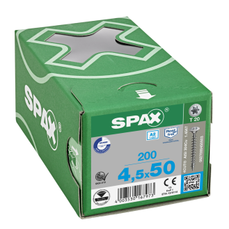 SPAX Linsenmultikopf T-Star Plus T20 Vollgewinde A2 4,5x50mm (200)-Beschreibung lesen