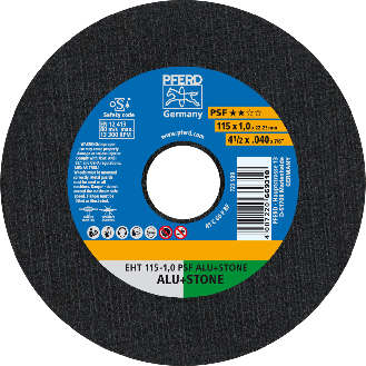 Pferd Trennscheibe EHT 115x1,0x22,23 mm gerade Uni.-Linie PSF ALU+STONE fr-Beschreibung lesen