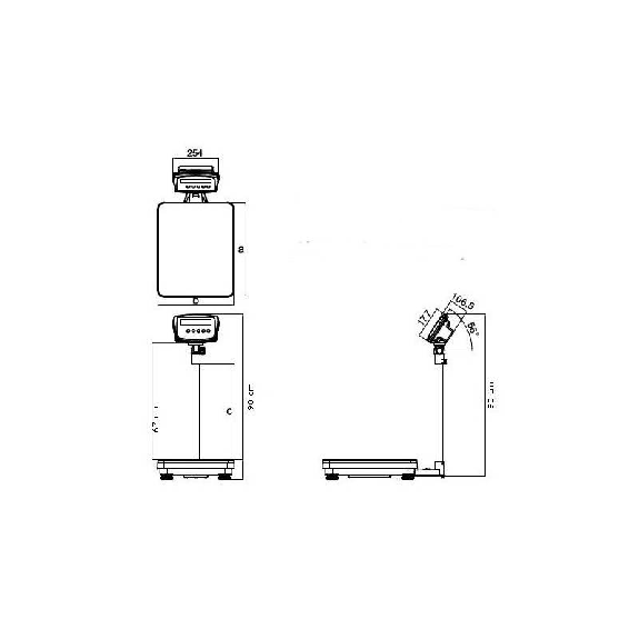 Balance pèse-colis avec plateau inox 300 x 400 mm Balance pèse-colis avec plateau inox 300 x 400 mm-Lire la description