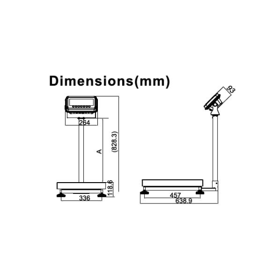 Balance inox avec colonne 30 kg, précision 10g-Lire la description