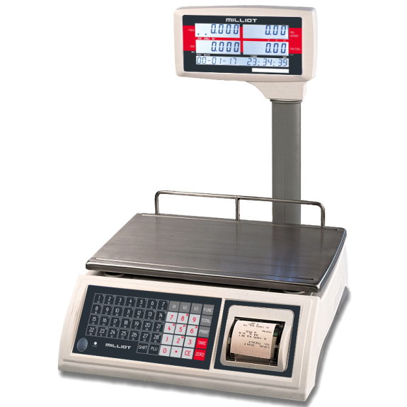 Balance poids prix avec ticket, portée 15/30 kg et précision 5/10 g - MILLIOT-Beschreibung lesen