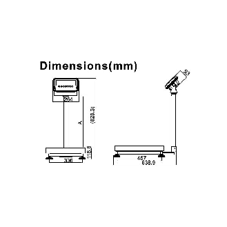 Balance tout inox avec colonne portée 150 kg, précision 20g - MILLIOT-Lire la description