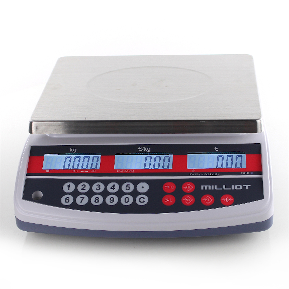 Balance poids prix sans ticket, portée 3/6 kg et précision 1/2g - MILLIOT-Lire la description