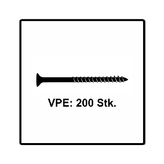 Fischer Power-Fast II FPF II Spanplattenschraube 4,5x45 mm 200 Stück ( 670270 ) Senkkopf mit Torx Teilgewinde galvanisch verzinkt, blau passiviert-Beschreibung lesen