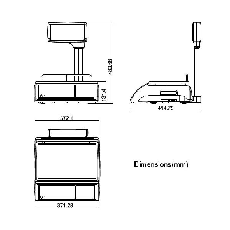 Balance poids prix avec ticket, portée 6/15 kg et précision 2/5 g - MILLIOT-Lire la description