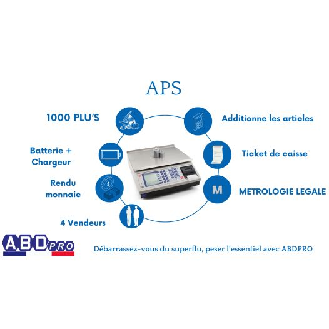 Balance poids prix avec ticket portée 3/6 kg / précision 1/2 g-Lire la description