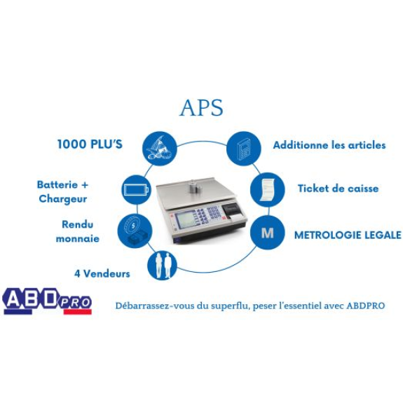 Balance poids prix avec ticket portée 3/6 kg / précision 1/2 g-Lire la description