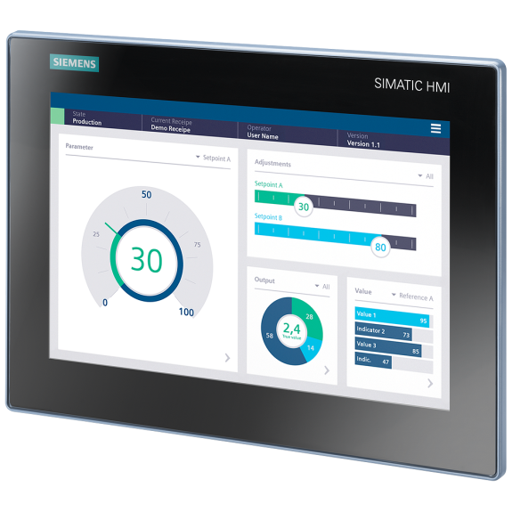 SIMATIC HMI MTP1200, Unified Basic Panel, Touchbedienung, 12" Widescreen-TFT-Display, 16 MIO Farben, PROFINET Schnittstell-Beschreibung lesen