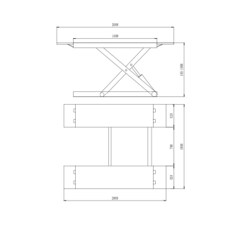 OreikO HYCD410 - 4100kg Elevador de tijera móvil / puente sobre neumáticos 220V - CE-Leer más