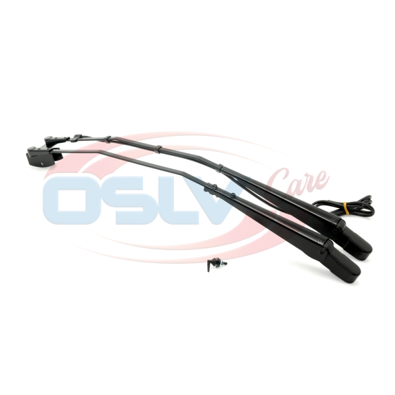 Bras d'essuie-glace pantographe 12x4, R750, C12xM8 DIN72783, bridge connection, with nozzles-Lire la description