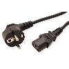 ROLINE Câble d'alimentation IEC droit, noir, 3 m