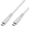 VALUE Câble compatible USB 3.2 Gen2, avec PD (Power Delivery), avec Emark, C-C, M/M, blanc, 3 m