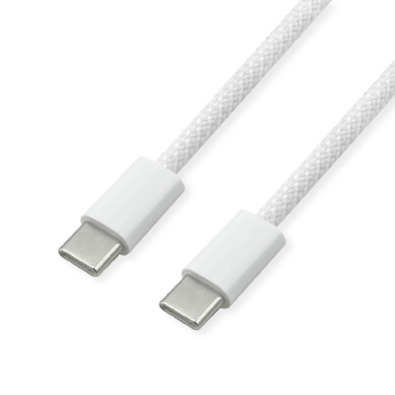 VALUE Câble USB 2.0, CC, M/M, 60W, blanc, 2 m-Lire la description