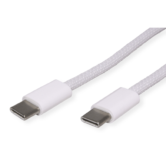VALUE Câble USB 2.0, CC, M/M, 60W, blanc, 2 m-Lire la description