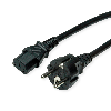 ROLINE Câble d'alimentation IEC droit, noir, 3 m