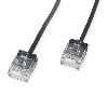 ROLINE UTP DataCenter Patchkabel Kat.6A (Class EA), LSOH, slim, extra kurzer Stecker, schwarz, 3 m