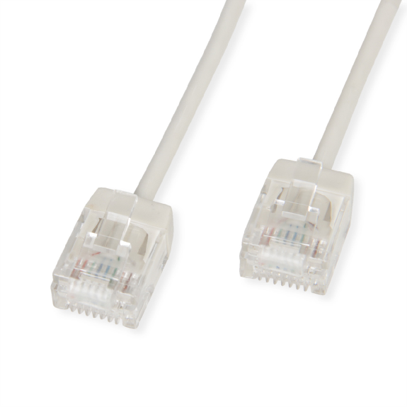 ROLINE UTP DataCenter Patchkabel Kat.6A (Class EA), LSOH, slim, extra kurzer Stecker, grau, 5 m-Beschreibung lesen