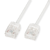 ROLINE Cordon Data Center UTP Cat.6A (Classe EA), LSOH, slim, pour chemins très courts, blanc, 5 m