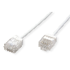 ROLINE Cordon Data Center UTP Cat.6A (Classe EA), LSOH, slim, pour chemins très courts, blanc, 5 m