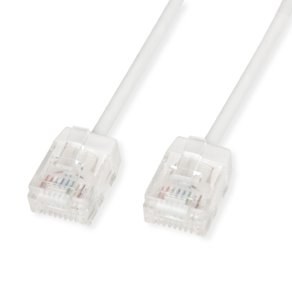 ROLINE Cordon Data Center UTP Cat.6A (Classe EA), LSOH, slim, pour chemins très courts, blanc, 5 m-Lire la description