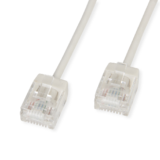 ROLINE UTP DataCenter Patchkabel Kat.6A (Class EA), LSOH, slim, extra kurzer Stecker, grau, 1 m-Beschreibung lesen