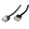 ROLINE UTP Patchkabel Kat.6A (Class EA), extra-flach, schwarz, 0,5 m