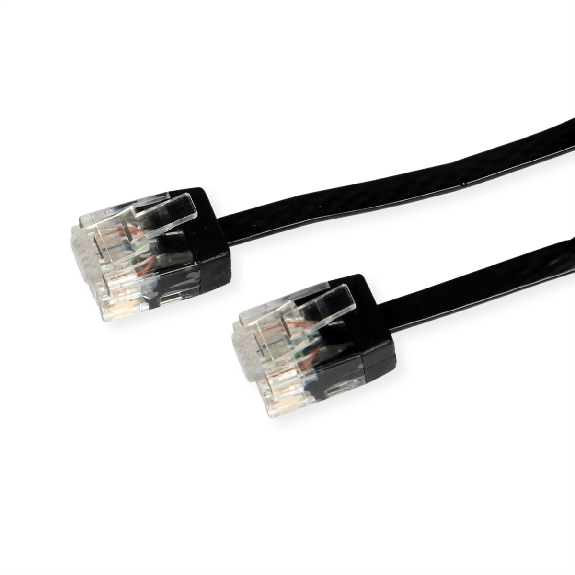 ROLINE UTP Patchkabel Kat.6A (Class EA), extra-flach, schwarz, 0,5 m-Beschreibung lesen