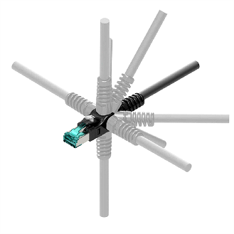 EasyLan VarioBoot Patchkabel Kat.6A, S/FTP, grau, 7,5 m-Beschreibung lesen