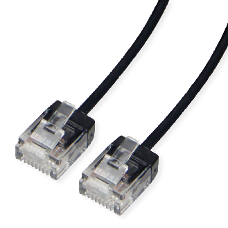ROLINE UTP DataCenter Patchkabel Kat.6A (Class EA), LSOH, slim, extra kurzer Stecker, schwarz, 2 m-Beschreibung lesen
