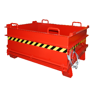 Bauer Baustoffcontainer BC 500, lackiert, Feuerrot-Beschreibung lesen