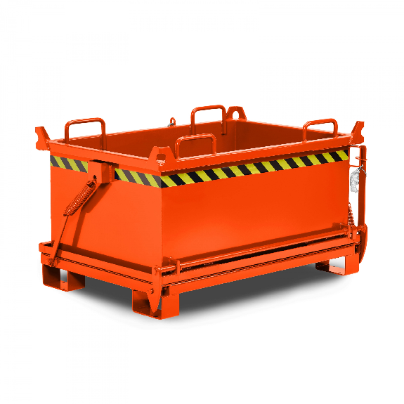 RR Industrietechnik Klappbodenbehälter Typ RBB-75 910x1370x1040mm 750dm³ RAL 2004 Reinorange-Beschreibung lesen