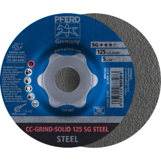 Schleifscheibe CC-GRIND-SOLID SG STEEL D125xSmm gekr.STA Bohr.22,2m-Beschreibung lesen