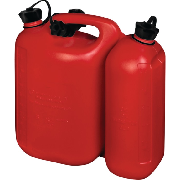 Kraftstoffdoppelkanister Inh.5,5+3l rot HDPE-Beschreibung lesen