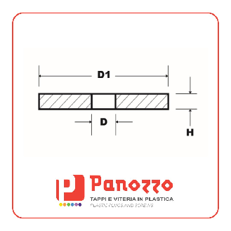 Rondelle in plastica nylon DIN 125 - M12 - Colore Naturale - Prezzo per multipli di 100