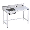 Mesa Inox.  cubeta izquierda sin estante 1200x700 mm