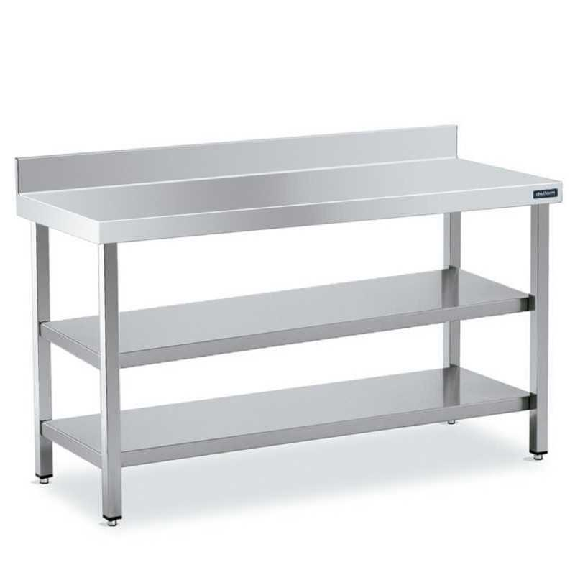 Mesa mural inox 2 Estantes ancho 70 1400 (longitud)-Leer más