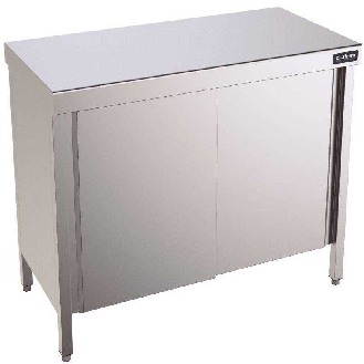 Mesa inox central con puertas Correderas 700 1000x700-Leer más