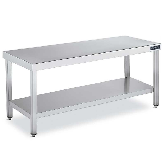 Mesa Central Inox ancho 700 Con Estante 800 (longitud)-Leer más