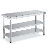 Mesa inox Doble Estante 600x700 mm