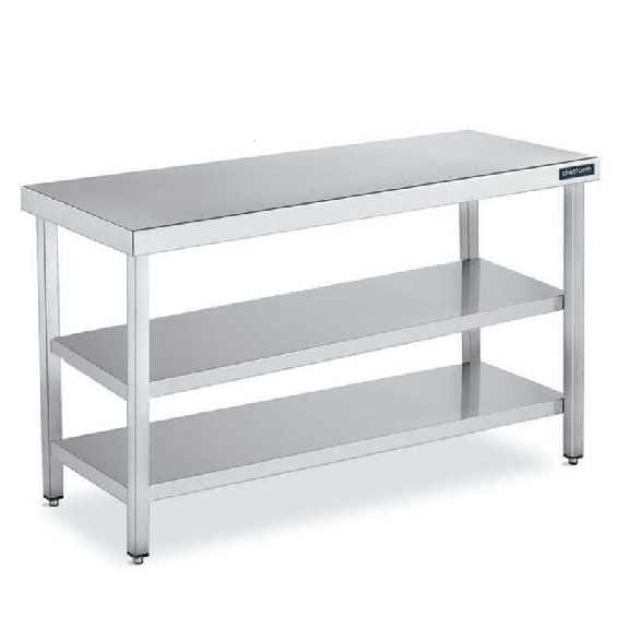 Mesa inox Doble Estante 600x700 mm-Leer más