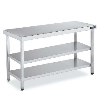 Mesa inox Doble Estante 1600x700 mm-Leer más