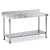 Mesa Mural Inox Con Estante 2400X700 mm