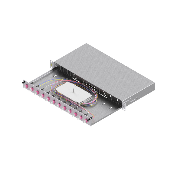 EasyLan LWL-Spleißbox Grade C 19-Zoll 1HE, 12 Ports, 12x LC-Duplex, OM4-Beschreibung lesen