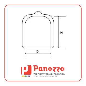 Cappuccio tappo rotondo in gomma PVC 53,9X38mm - Prezzo per multipli di 40 pz.-Leggi tutto
