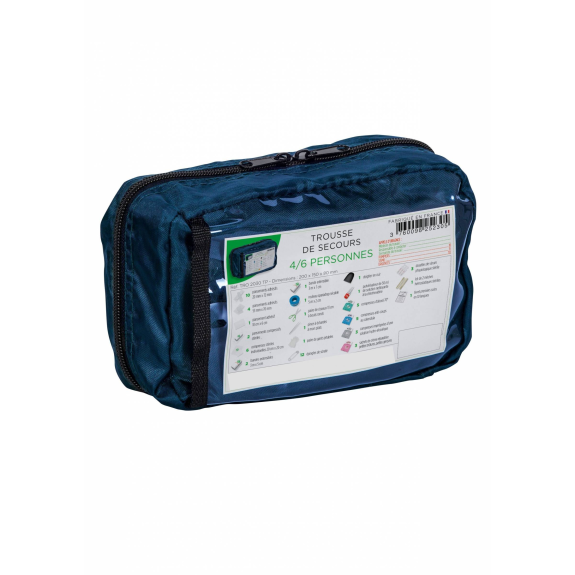 Trousse de secours 4/6 personnes multirisques Trousse de secours 4/6 personnes multirisques-Lire la description