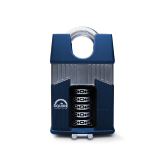 Cadenas de sécurité à combinaison et anse protégée Squire Warrior 65-Lire la description